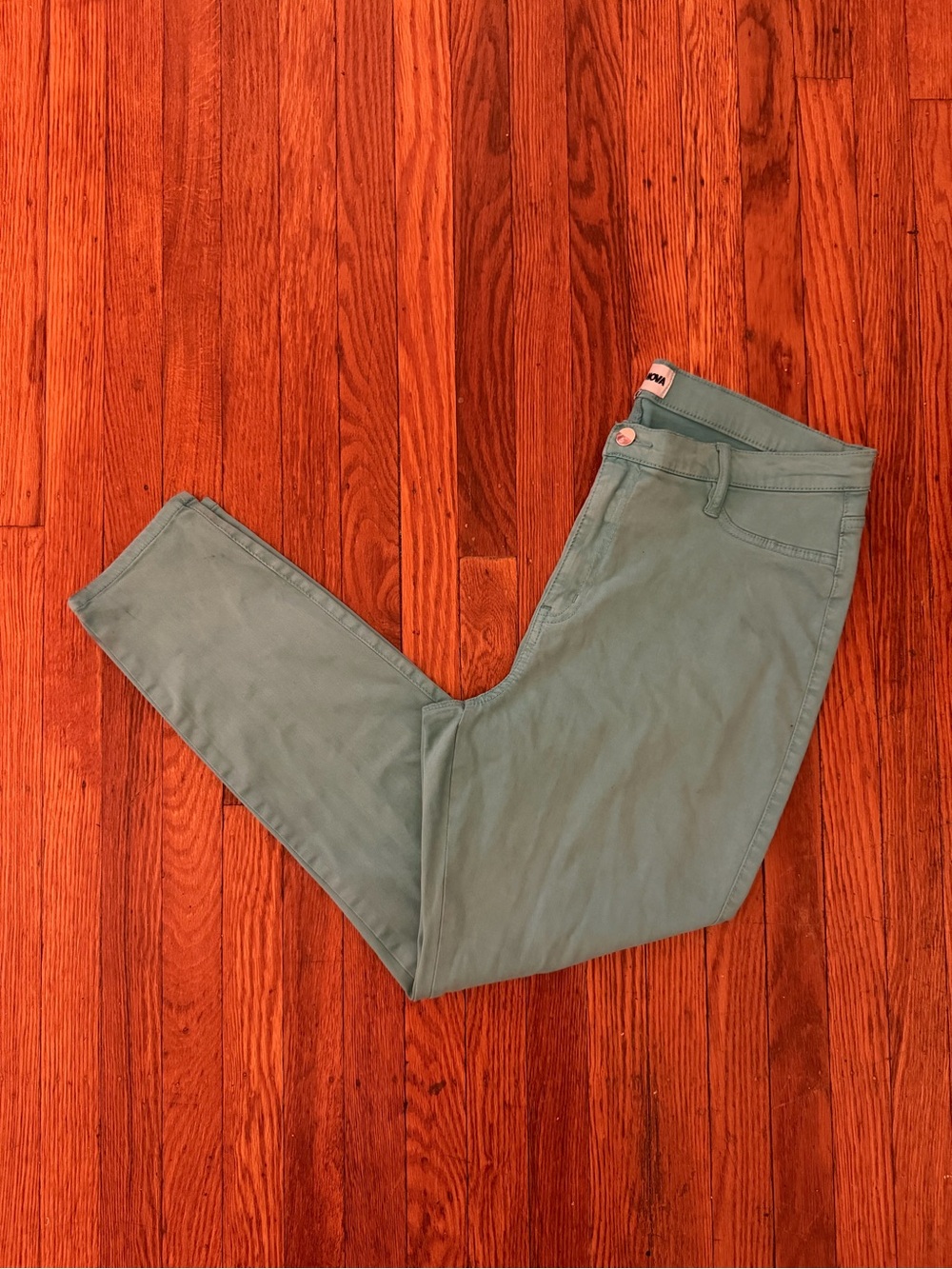Women’s Mid-Rise Sage Green Jeans